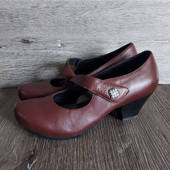 Dansko Betty Mary Jane Pumps Shoes Brown Leather Size 36 - Picture 4 of 10